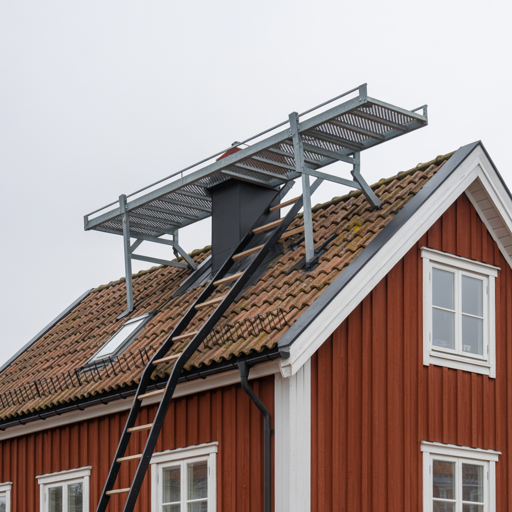 takstegar och takbryggor regler montering och kostnad