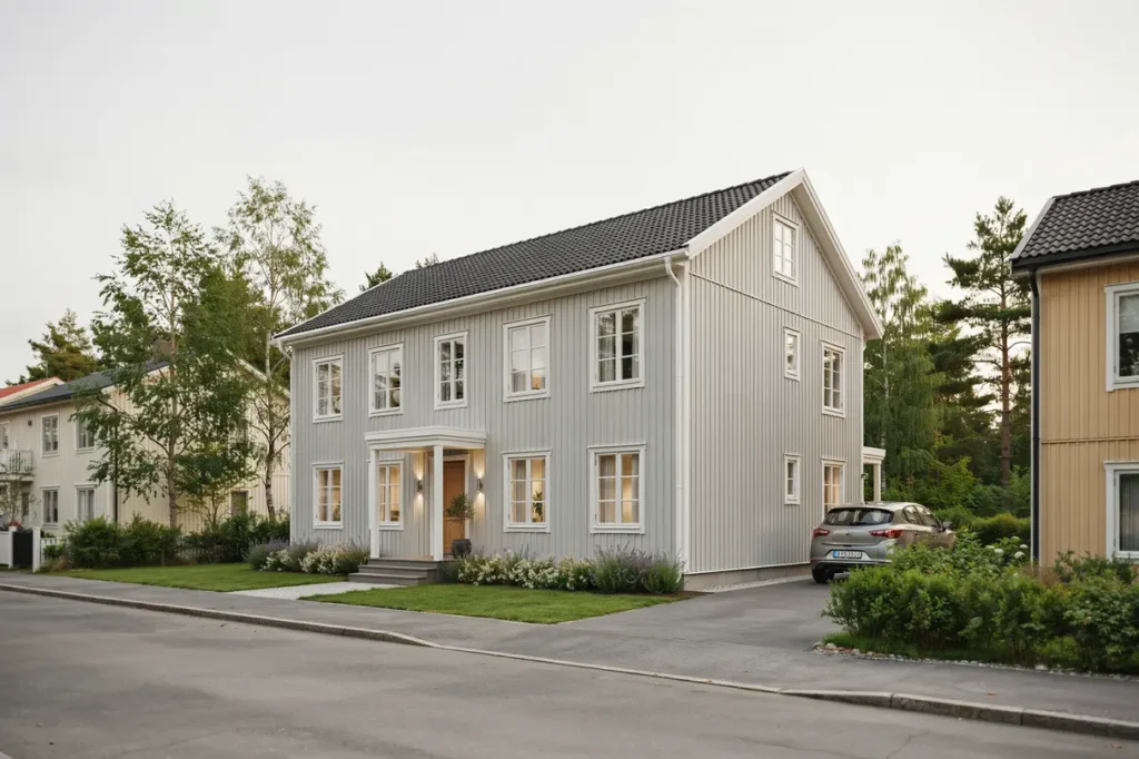panelbyte och m lning av tr fasad p villa i pixbo m lnlycke